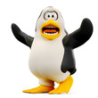 penguin is scared