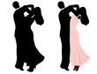 Illustration of a couple dancing Illustration of a couple dancing