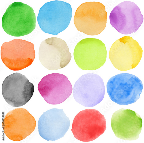 Photo: Watercolor circles Watercolor circles