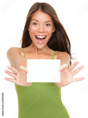 Photo: Gift card woman excited Gift card woman excited