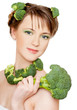 woman with vegetables
