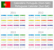 2011-2014 Type-1 Portuguese Calendar Sun-Sat 2011-2014 Type-1 Portuguese Calendar Sun-Sat