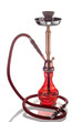 Red hookah on white background