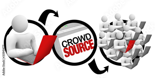 Illustration: Crowdsourcing - Diagram of Crowd Source Project Crowdsourcing - Diagram of Crowd Source Project