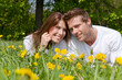 Foto: young couple in love spring summer young couple in love spring summer