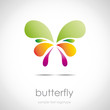 Logo butterfly in drops with a color gradient # Vector Logo butterfly in drops with a color gradient # Vector