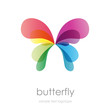 Logo rainbow butterfly # Vector Logo rainbow butterfly # Vector