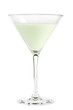 Green creamy cocktail isolated on white background