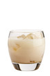 Creamy drink in lowball glass