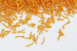 Close up of orange cheese snacks