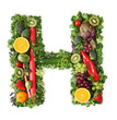 Fruit and vegetable alphabet - letter H Fruit and vegetable alphabet - letter H