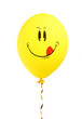Yellow balloon with ribbon isolated on white background Yellow balloon with ribbon isolated on white background