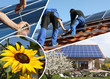 Solar electricity, collage Solar electricity, collage