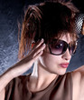 Foto: Beautiful woman with sunglasses Beautiful woman with sunglasses