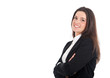 Portrait of a smiling businesswoman isolated on white