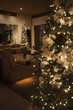 Christmas tree lit with fairylights