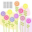 Vector background with colorful flowers Vector background with colorful flowers