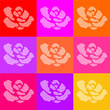 Dotted roses Abstract background Dotted roses Abstract background