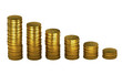 3d shiny gold money on white background 3d shiny gold money on white background
