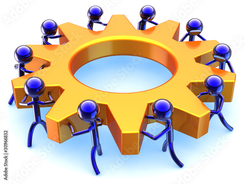 Illustration: Business teamwork efficiency of workers. Dream team abstract Business teamwork efficiency of workers. Dream team abstract