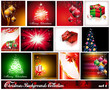 Collection of 12 Christmas Backgrounds - Set 1