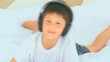 Little boy listening music Little boy listening music