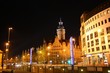neues rathaus in leipzig bei nacht