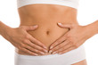 Woman's hands on stomach Woman's hands on stomach