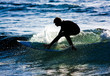 Surfer in action