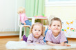 Brother and sister at home