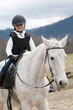 Horse riding - little girl is riding a horse