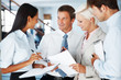 Young business people discussing project in the office
