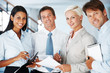 Business people working with documents at briefing