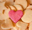 Biscuits aux amandes et coeur d'amoureuse