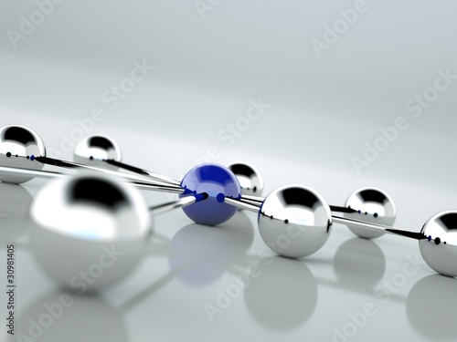 Illustration: 3d Rendering Netzwerk blau 3d Rendering Netzwerk blau