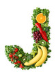 Fruit and vegetable alphabet - letter J Fruit and vegetable alphabet - letter J