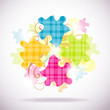 Abstract puzzle background, vector, eps10 Abstract puzzle background, vector, eps10