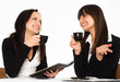 women sitting at the table