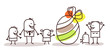 Vektor: family and Easter egg family and Easter egg