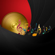 Golden Disc and Music Notes