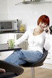 Young femal;e chatting on the phone