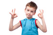 Preschooler in blue shirt Preschooler in blue shirt