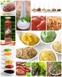 sauce, mixed herbs and spices