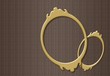 goldrahmen ornament mit mustertapete