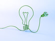 Energy concept - bulb shaped electric cord