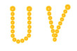 Alphabet made by orange Alphabet made by orange
