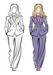 Catwalk Model. Illustration of a fashion model in sketch style