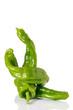 Green peppers on white background Green peppers on white background