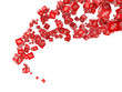 Falling red cubes with percent
