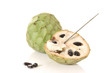 Cherimoya, Custard Apple, on white background